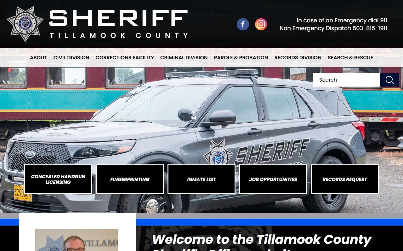 Tillamook County arrest records sheriff and jail source