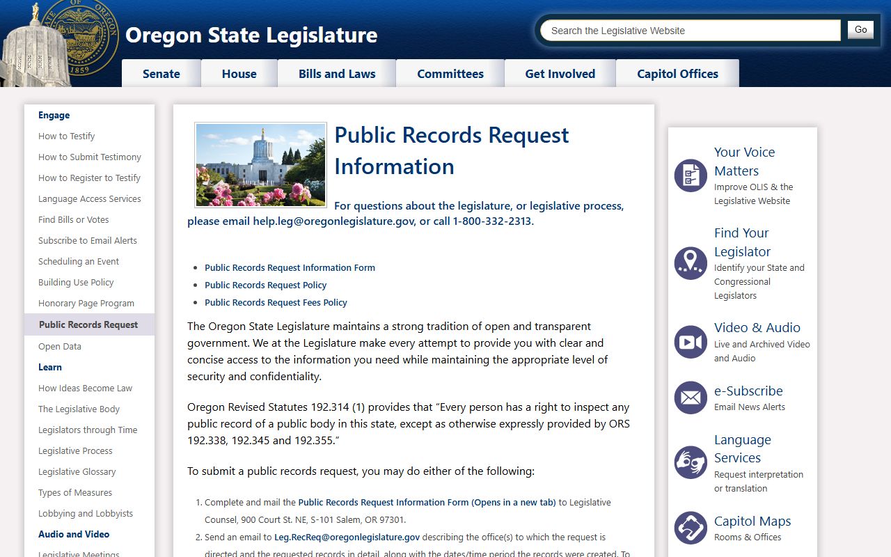 Tillamook County arrest records public records access source