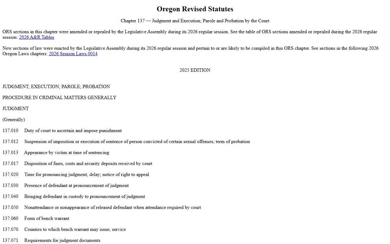 Tillamook County criminal court records Oregon set aside statute source